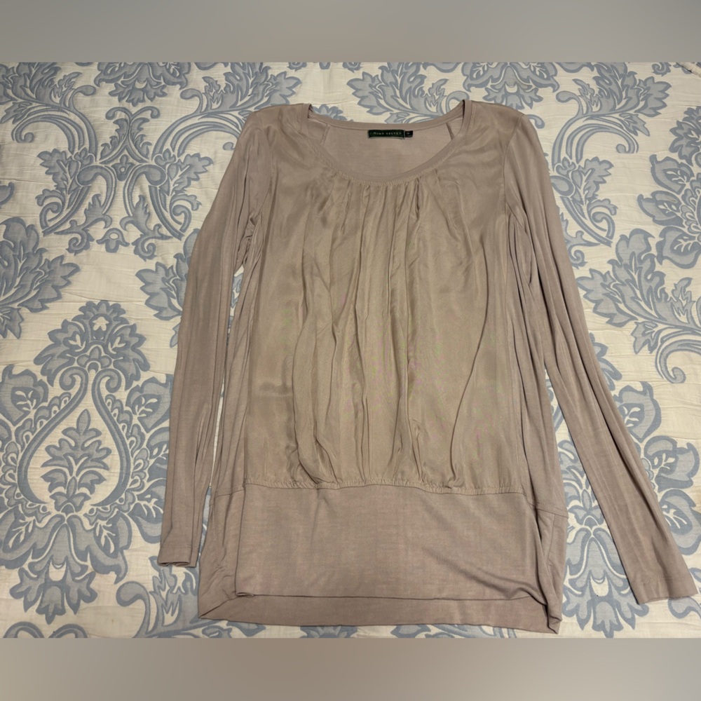Light Brown Long Sleeve Top